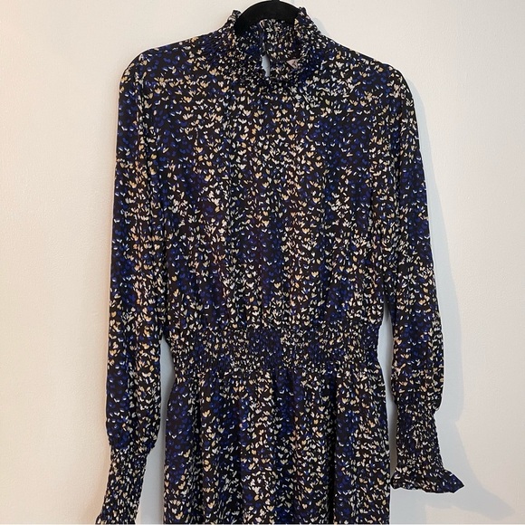 Nanette Lepore Smocked Waist Hi-Lo Midi Dress in Size 12 - Picture 4 of 11